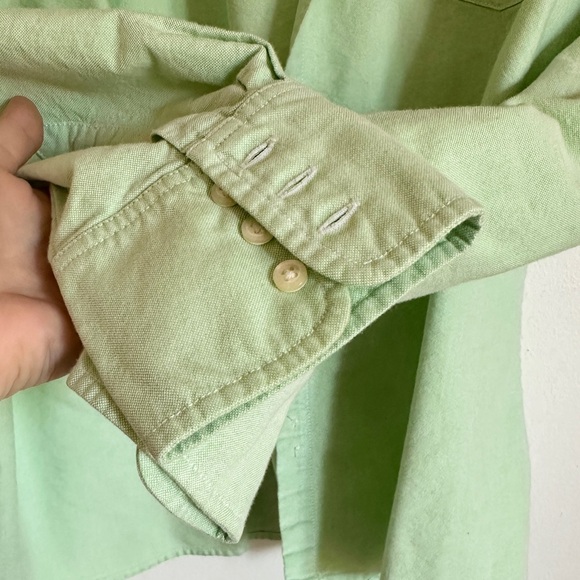 TOMMY HILFIGER 100% Cotton Relaxed Fit Button Down Classic Shirt Light Green S-L - Picture 7 of 7